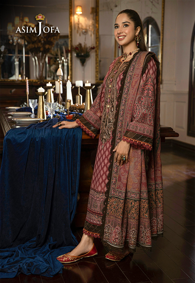AJAWP-07 PRINTED KHADDAR STITCHED 3 PCS