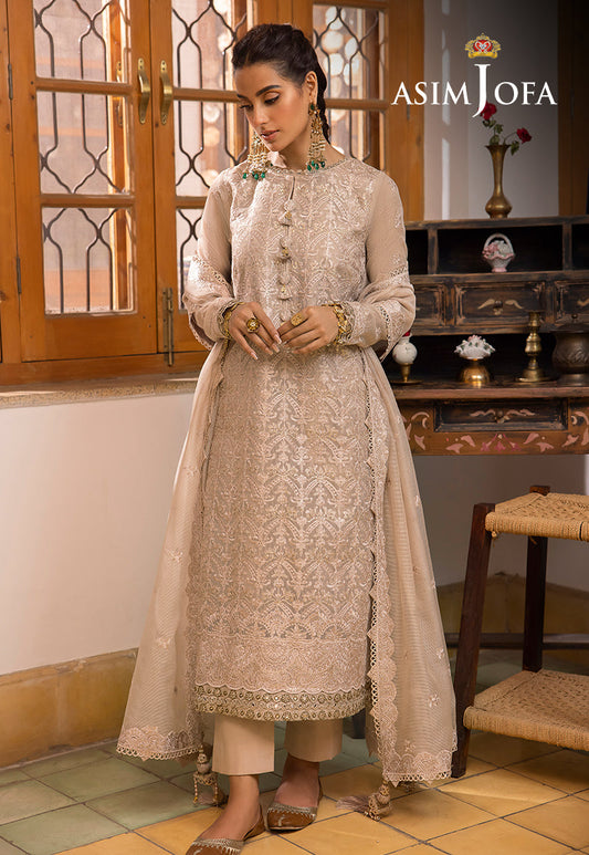 AJSW-21 EMBROIDERED COTTON NET 3 PCS