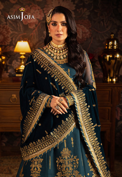 AJMMP-07 EMBROIDERED CHIFFON 3 PCS STITCHED