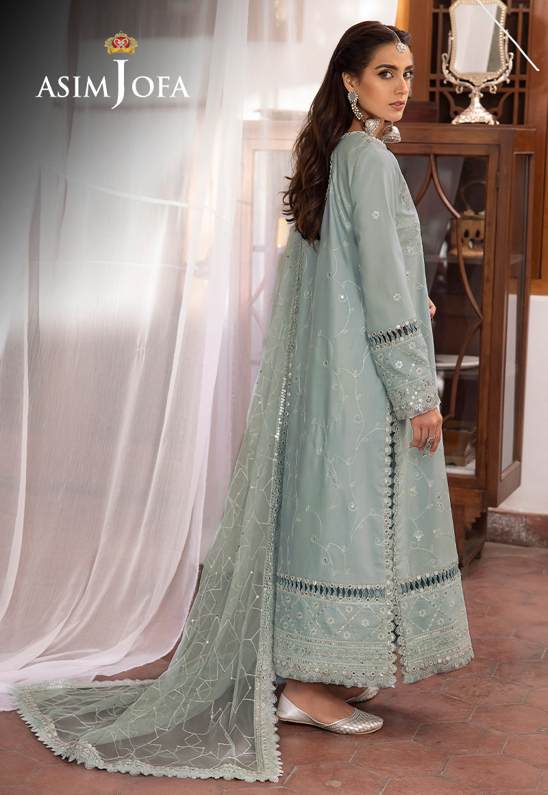 AJSW-12 EMBROIDERED LAWN SILK 3 PCS