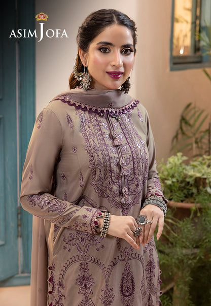 AJSW-23 EMBROIDERED LAWN SILK 3 PCS