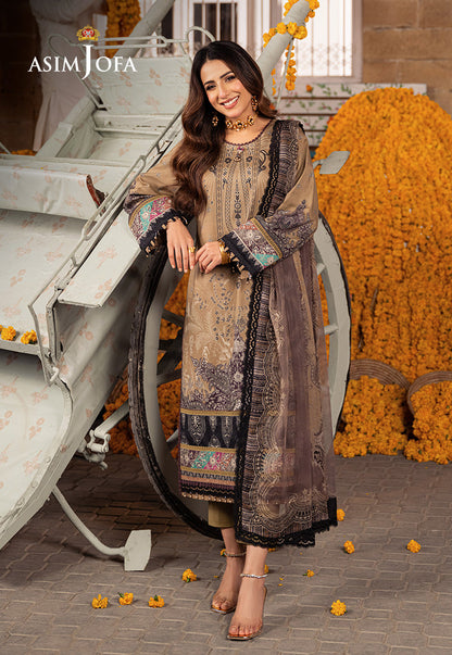 AJARP-16 PRINTED LAWN STITCHED 3 PCS