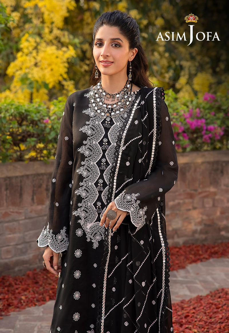 AJSW-19 EMBROIDERED LAWN SILK 3 PCS