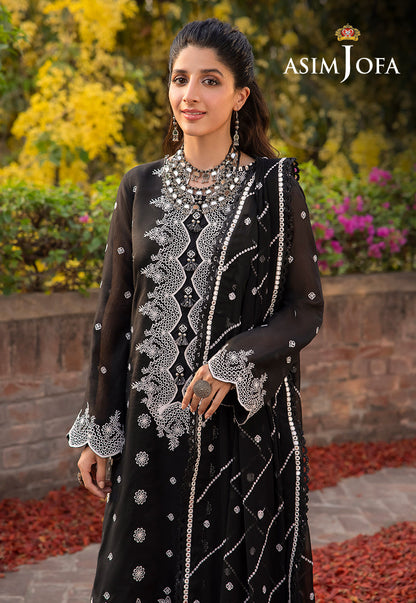 AJSW-19 EMBROIDERED LAWN SILK 3 PCS
