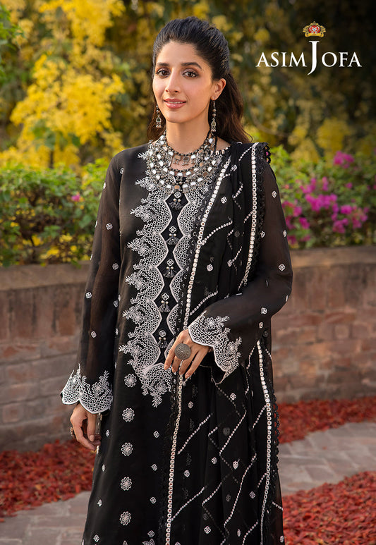 AJSW-19 EMBROIDERED LAWN SILK 3 PCS