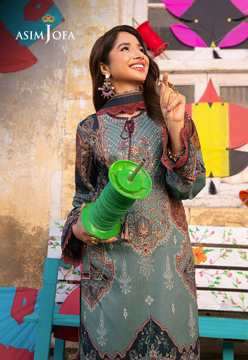 AJARP-01 EMBROIDERED JACQUARD STITCHED 3 PCS