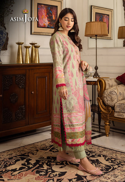AJIWP-08 EMBROIDERED KARANDI STITCHED 3 PCS