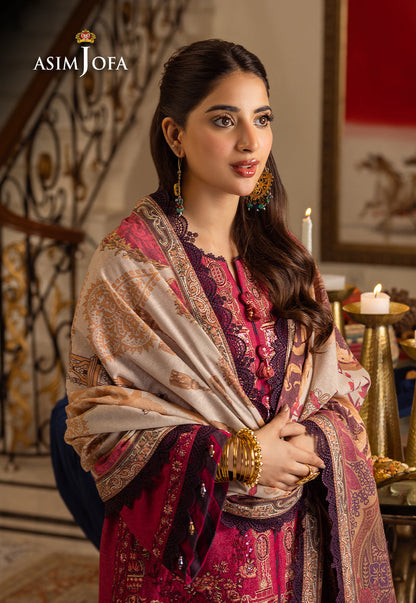 AJIWP-04 EMBROIDERED KARANDI STITCHED 3 PCS
