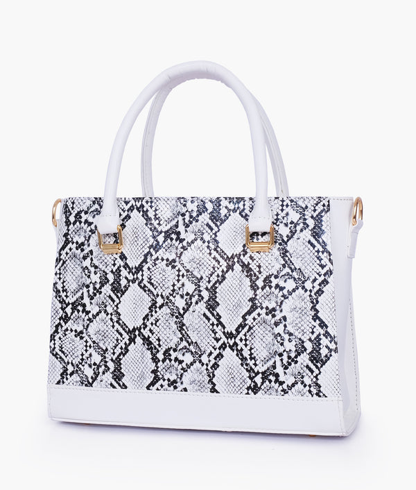 RTW Creation - White snake handbag