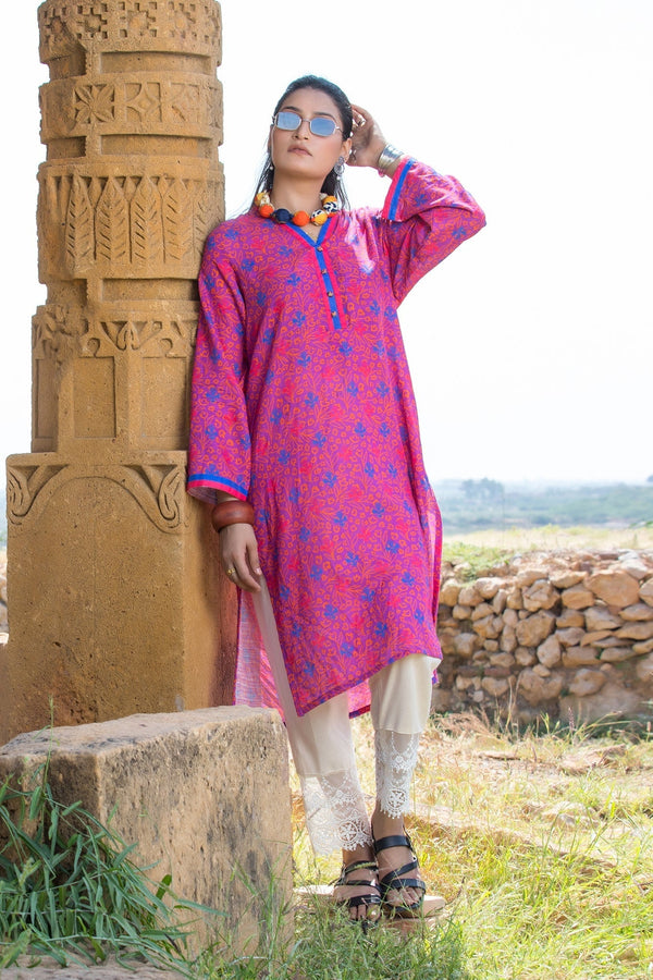 Urban Cut 1 Piece Printed  Cotton Stitched Kurta