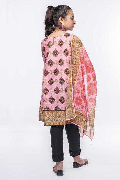 3PCS Digital Printed Lawn Shirt, Dupatta & Cotton Trouser SKU: SFRK-003