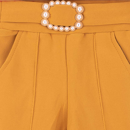 Baby Girl Mustard Fancy Clip Flapper