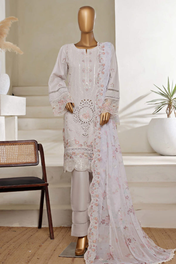Sada Bahar Stitched 3 Piece Luxury Emb Spring Vol-05 Collection'2025-MK-35-Grey