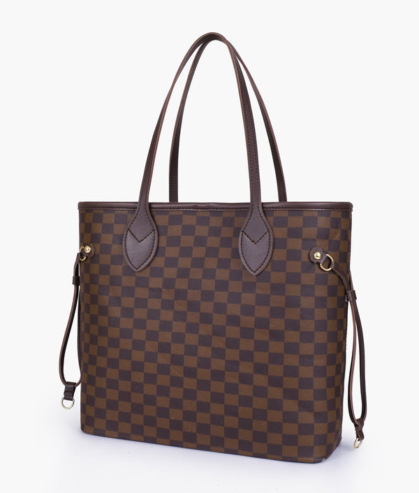 RTW Creation - Dark brown checkered neverfull two piece set