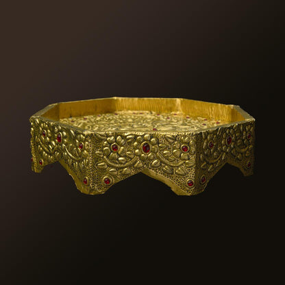 OTTOMAN TRAY LARGE GOLDEN