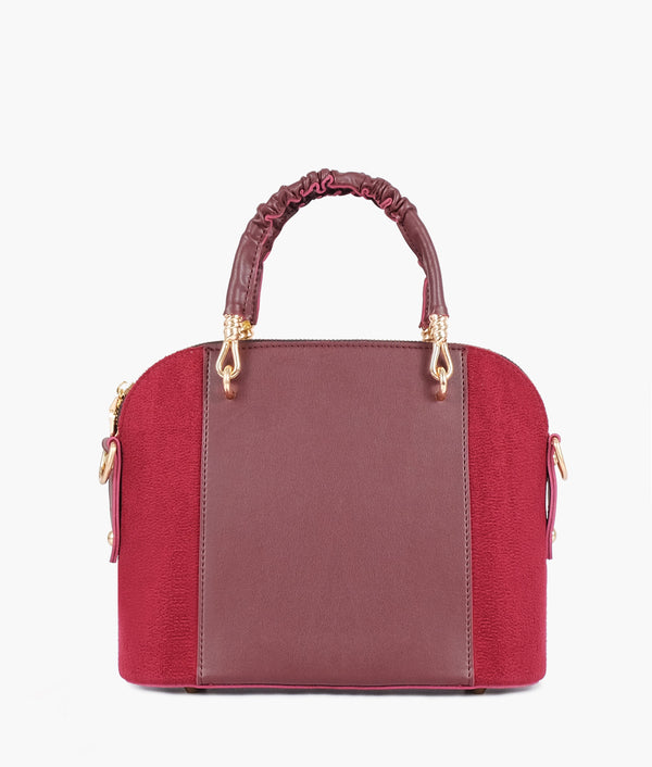RTW Creation - Burgundy suede small evening bag