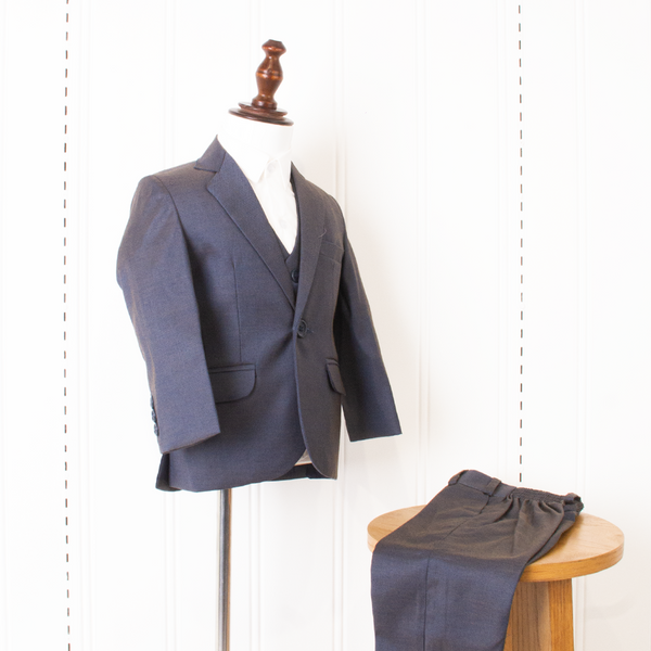 Baby Boy 4 Piece Purple Texture Style Formal Suit Set
