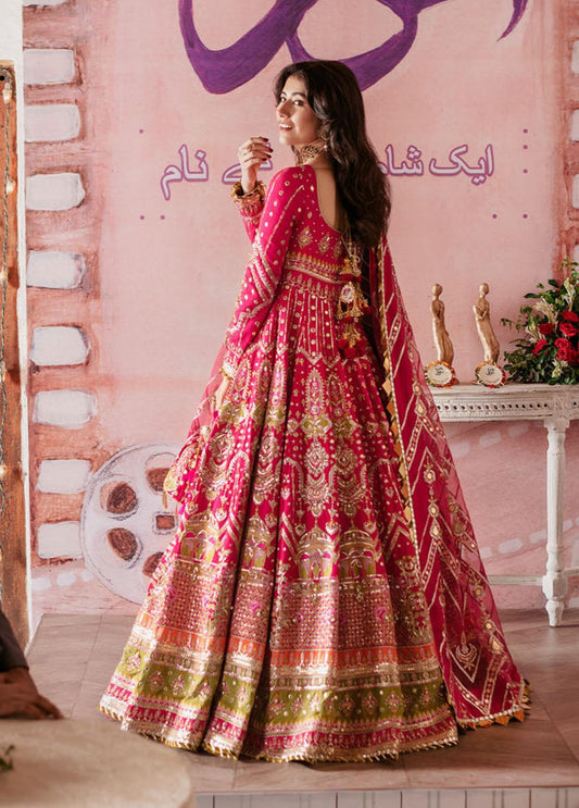 Zarlish by Mohsin Naveed Ranjha Embroidered Raw Silk Suits Unstitched 2 Piece MNR22Z ZWU22-09 Musarrat Nazir - Festive Collection