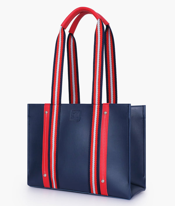 RTW Creation - Blue long strap tote bag