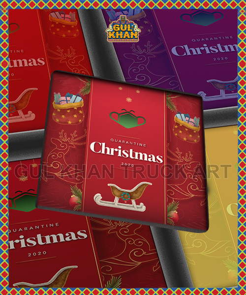 Quarantine Christmas Printed Coaster Design