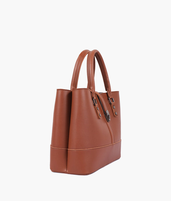 RTW Creation - Brown multi-compartment shoulder bag