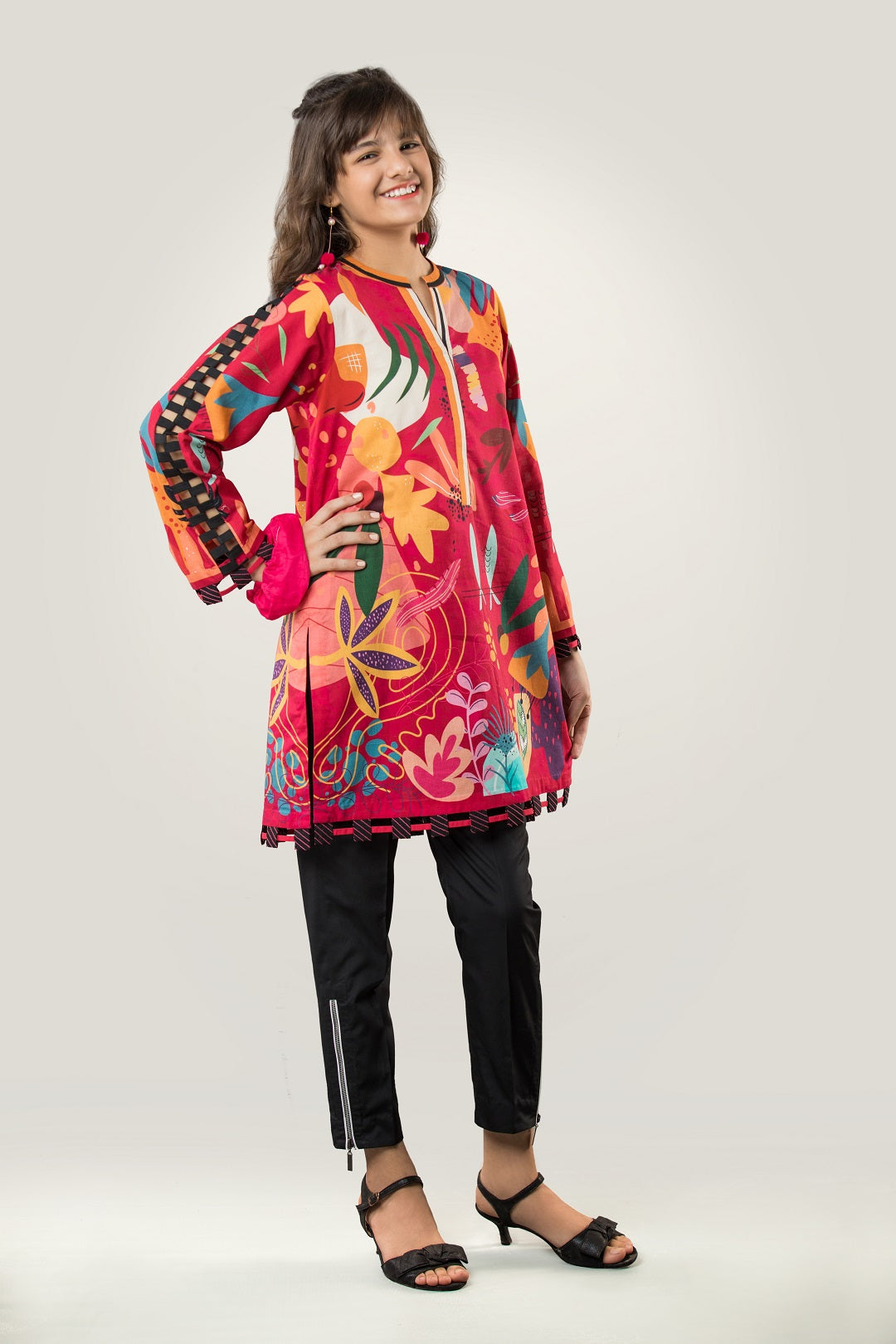 PRKT-052 POP ART Digital Printed Lawn Shirt & Cotton Trouser