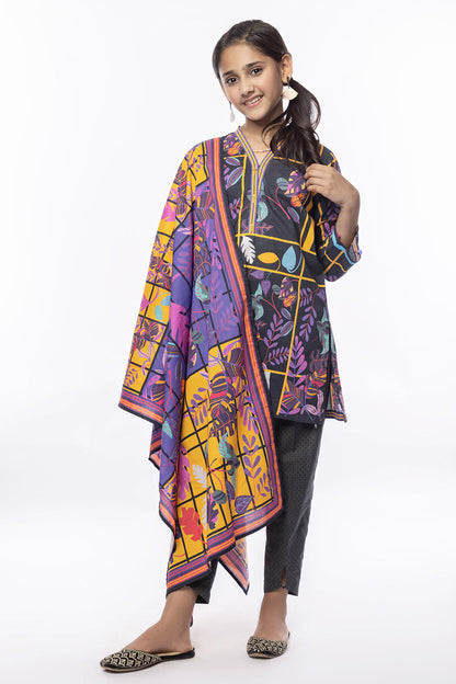 3Pcs Printed Lawn Suit Multi SKU : 3PCS-036