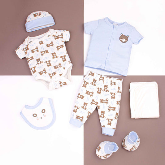 Wonder-Child 7 Piece Starter Set Baby Bear Print