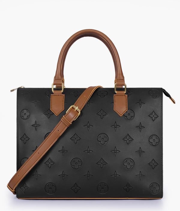 RTW Creation - Black and brown on-the-go handbag