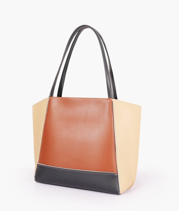 RTW Creation - Off-white color block tote bag