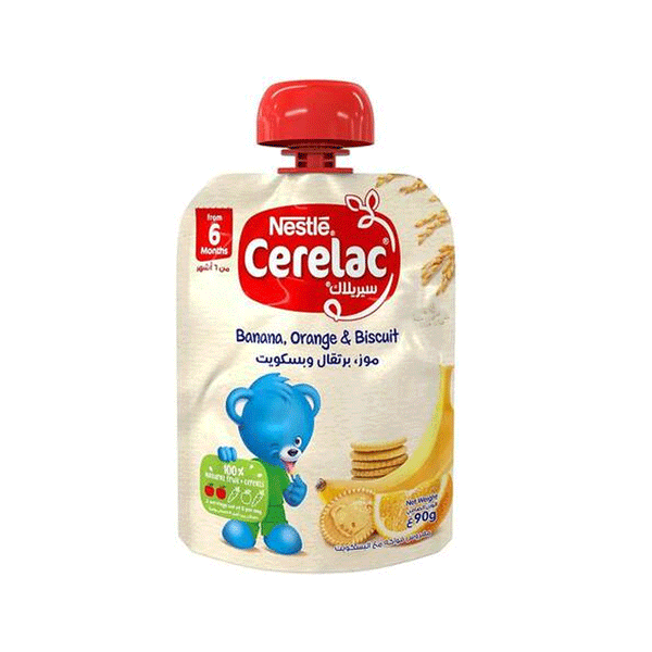 Nestle Cerelac Banana,orange & Biscuit 90g