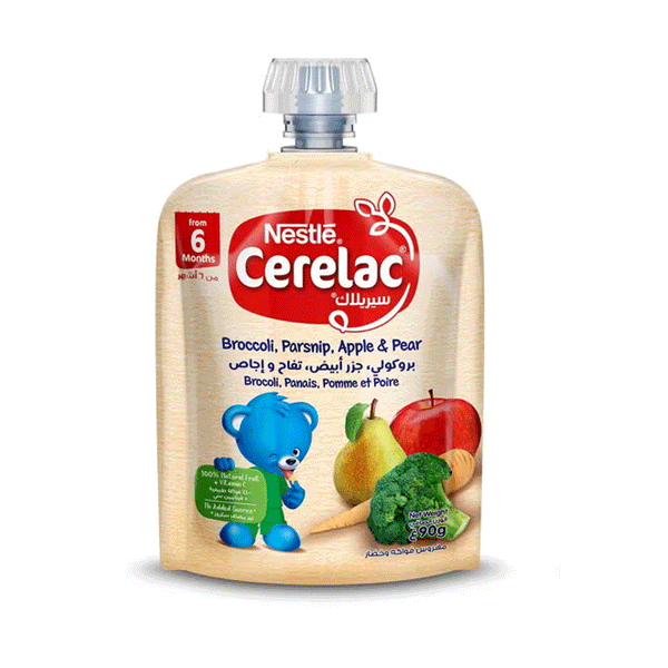 Nestle Cerelac Broccoli, Parsnip, Apple & Pear 90g