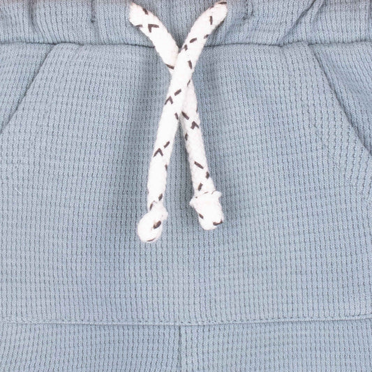 C.A Baby Boy Light Blue Pockets Cotton Jersey Shorts