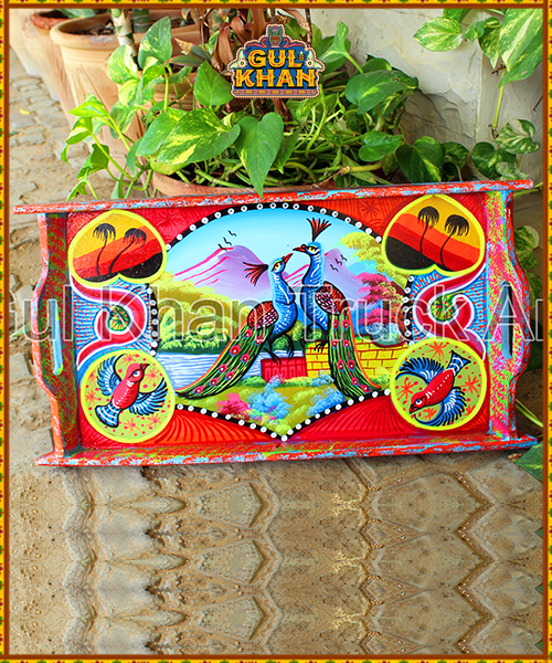 Tray  (Wooden Hand Painted) Design 0023