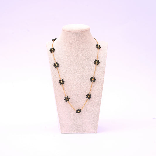 Blooming Beads Necklace White Gold