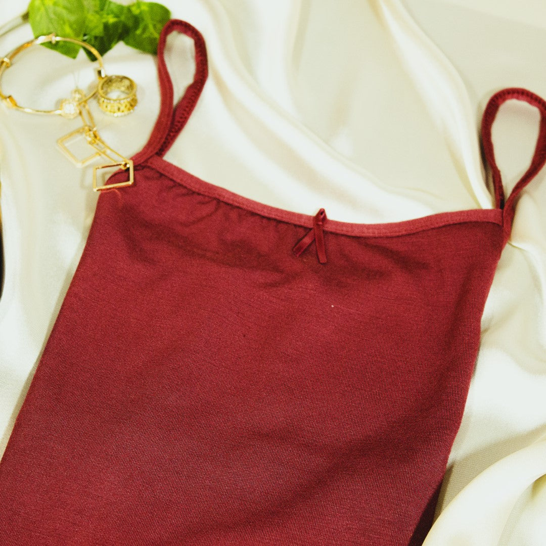 Camisole, Ultra Soft Viscose Lycra Slip, MAROON