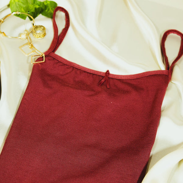 Camisole, Ultra Soft Viscose Lycra Slip, MAROON