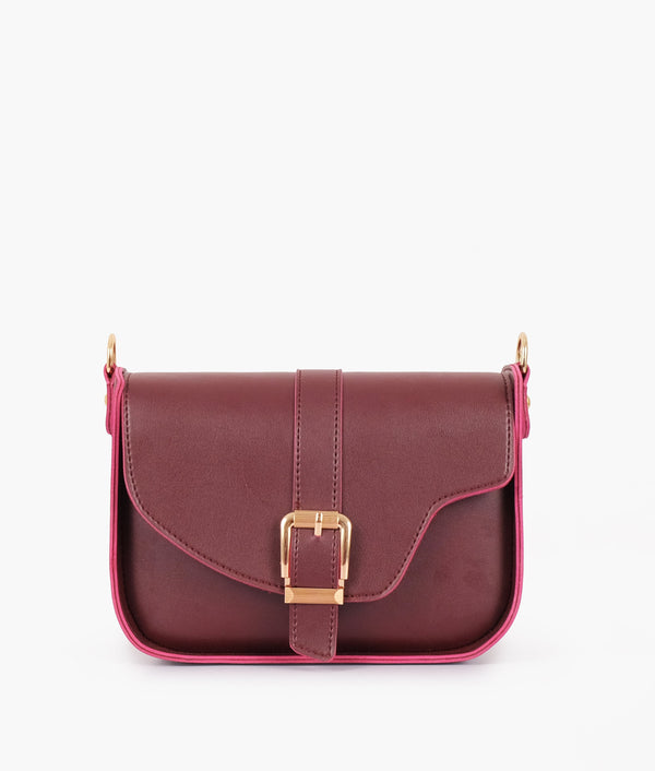 RTW Creation - Burgundy saddle buckle bag