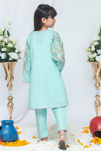 2PCS Jacquard Suit Shirt & Cotton Trouser SKU: EMB-048