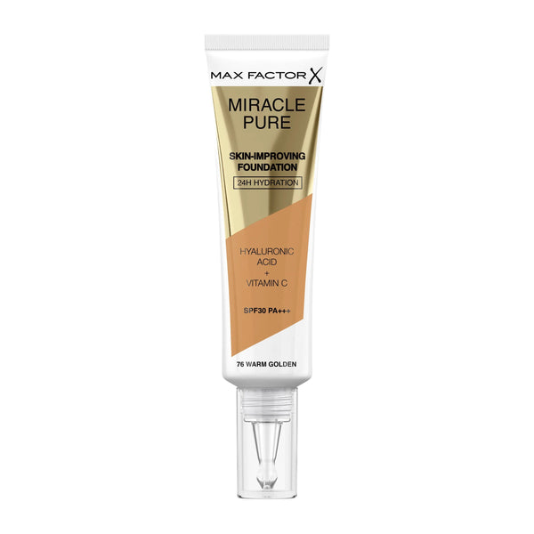 Maxfactor Miracle Pure Skin Improving Foundation 24H Hydration Spf 30 76 Warm Golden 30 Ml