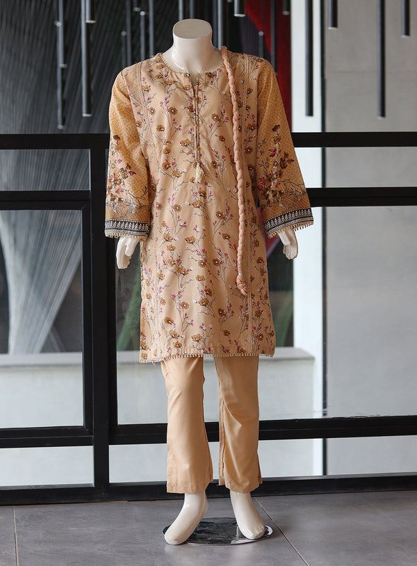 Aroob Fancy Embroidered Cotton Suit Stitch 3 Piece ARB24G D-093