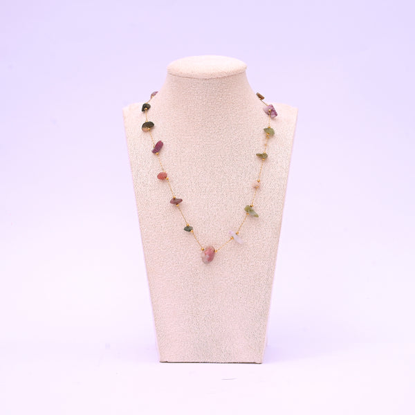 Uncut Beauty Necklace Tourmaline (Watermelon)