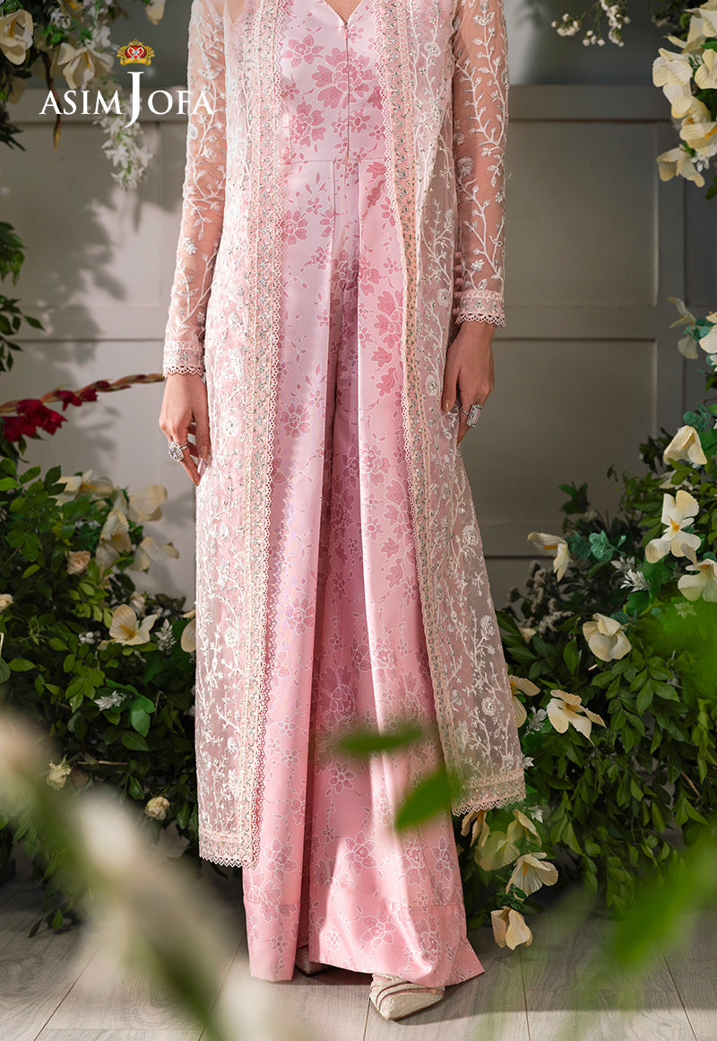 AJLFC-02 EMBROIDERED ORGANZA UNSTITCHED 2 PCS