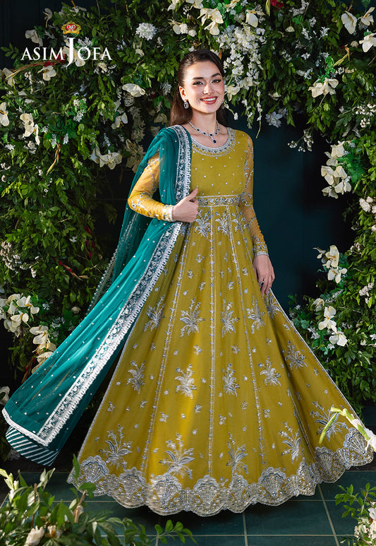 AJLFC-10 EMBROIDERED NET UNSTITCHED 3 PCS