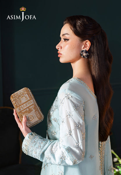 AJLFC-01 EMBROIDERED PAPER COTTON UNSTITCHED 3 PCS
