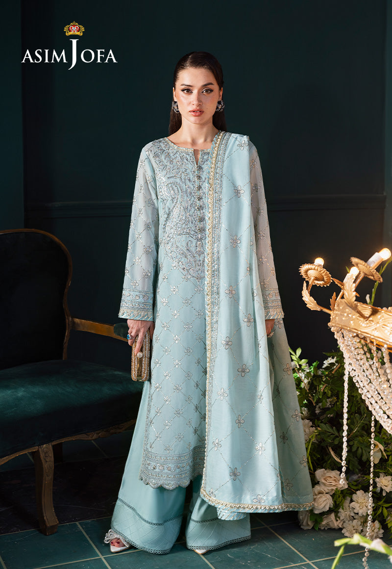 AJLFC-01 EMBROIDERED PAPER COTTON UNSTITCHED 3 PCS