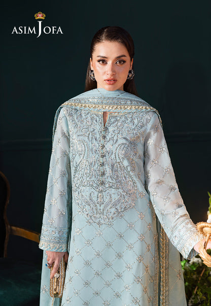 AJLFC-01 EMBROIDERED PAPER COTTON UNSTITCHED 3 PCS