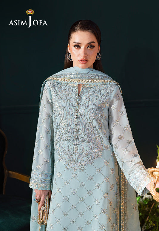 AJLFC-01 EMBROIDERED PAPER COTTON UNSTITCHED 3 PCS