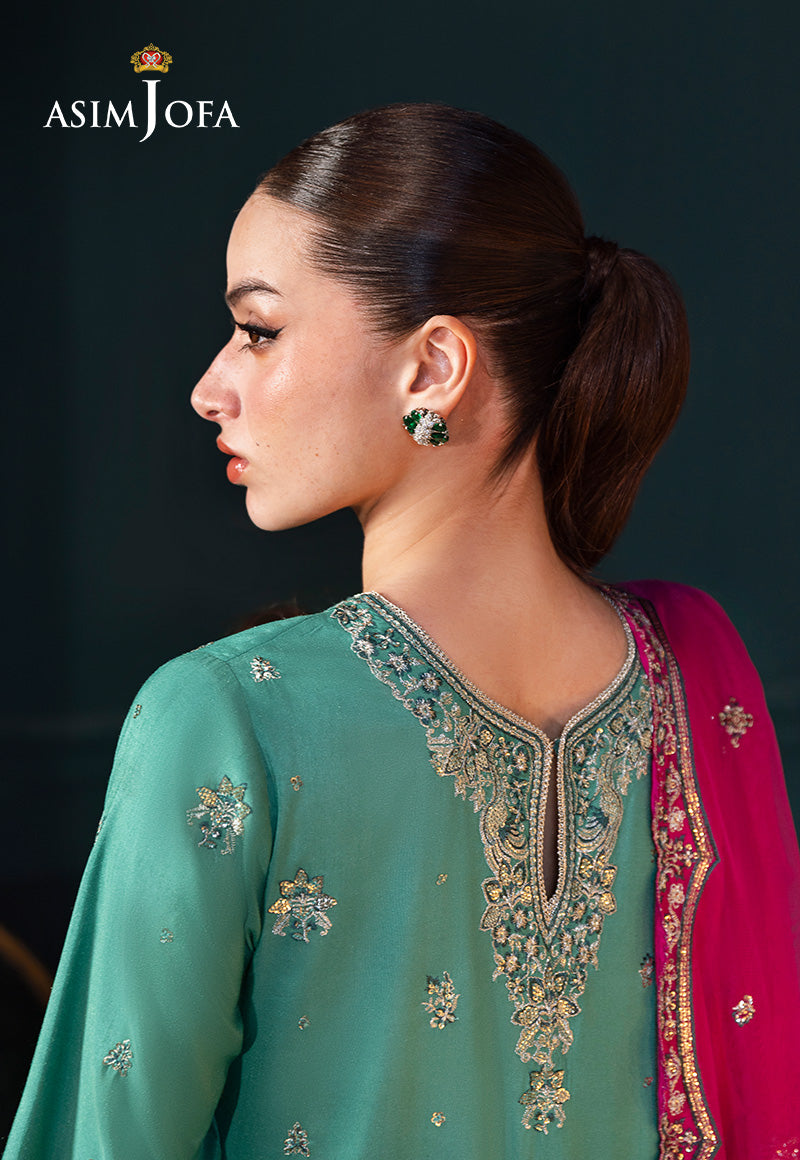 AJLFC-04 EMBROIDERED RAW SILK UNSTITCHED 3 PCS
