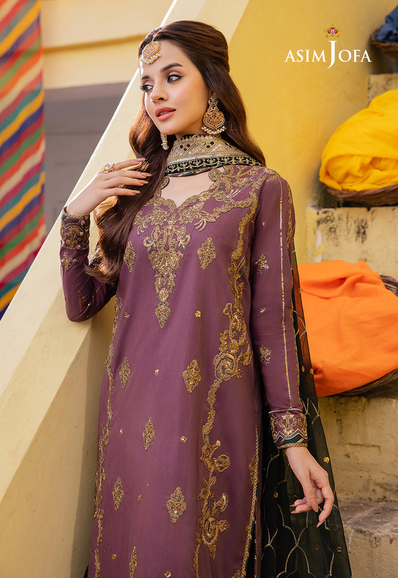 AJAB-17 EMBROIDERED LAWN SILK 3 PCS